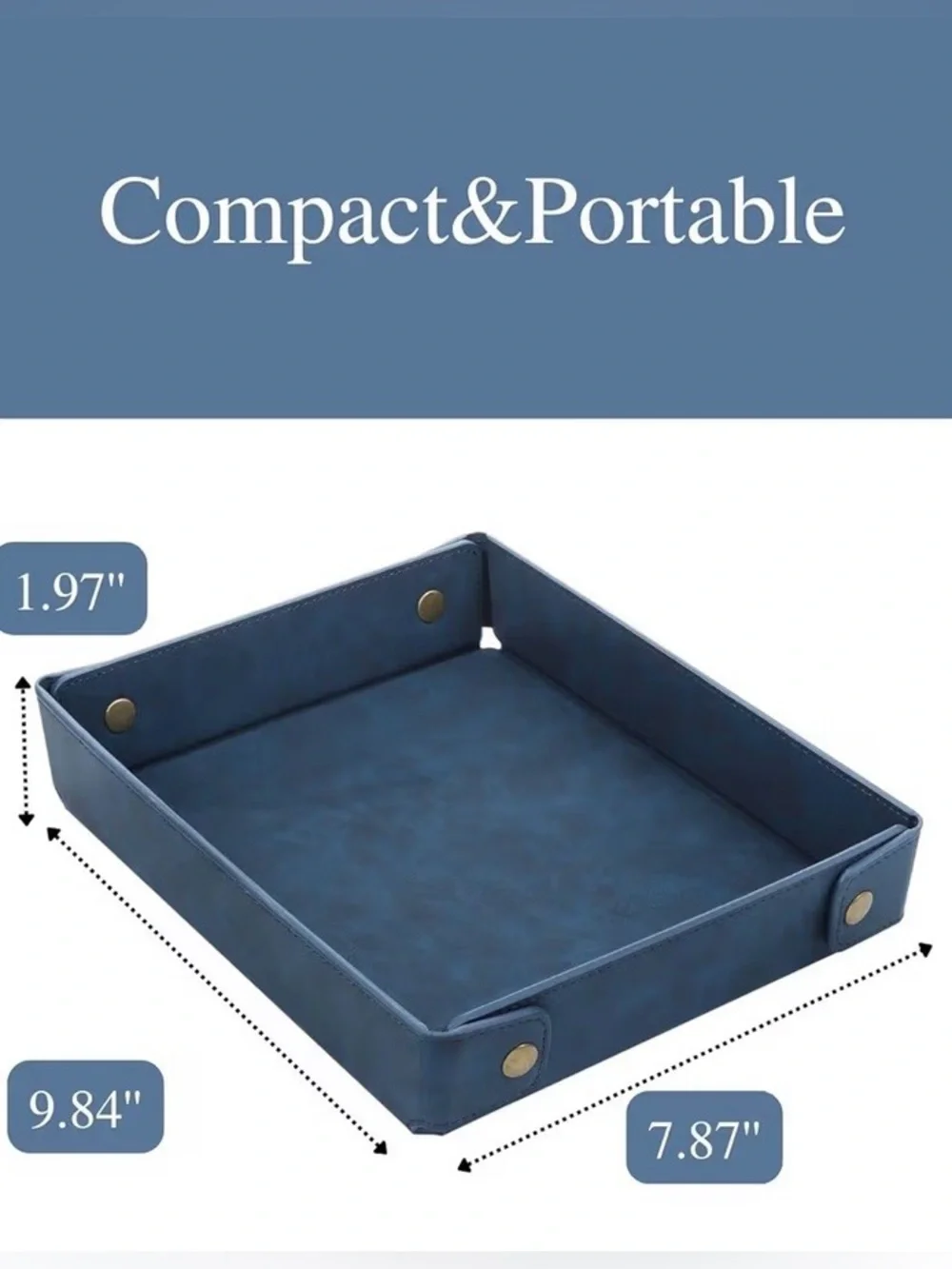 Faux Leather Valet Tray Organizer for Men
